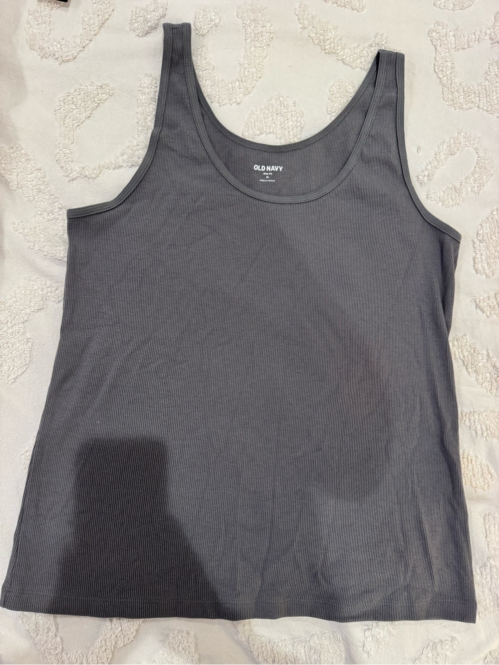 Old Navy Women's Ribbed Tank Top - Charcoal Gray